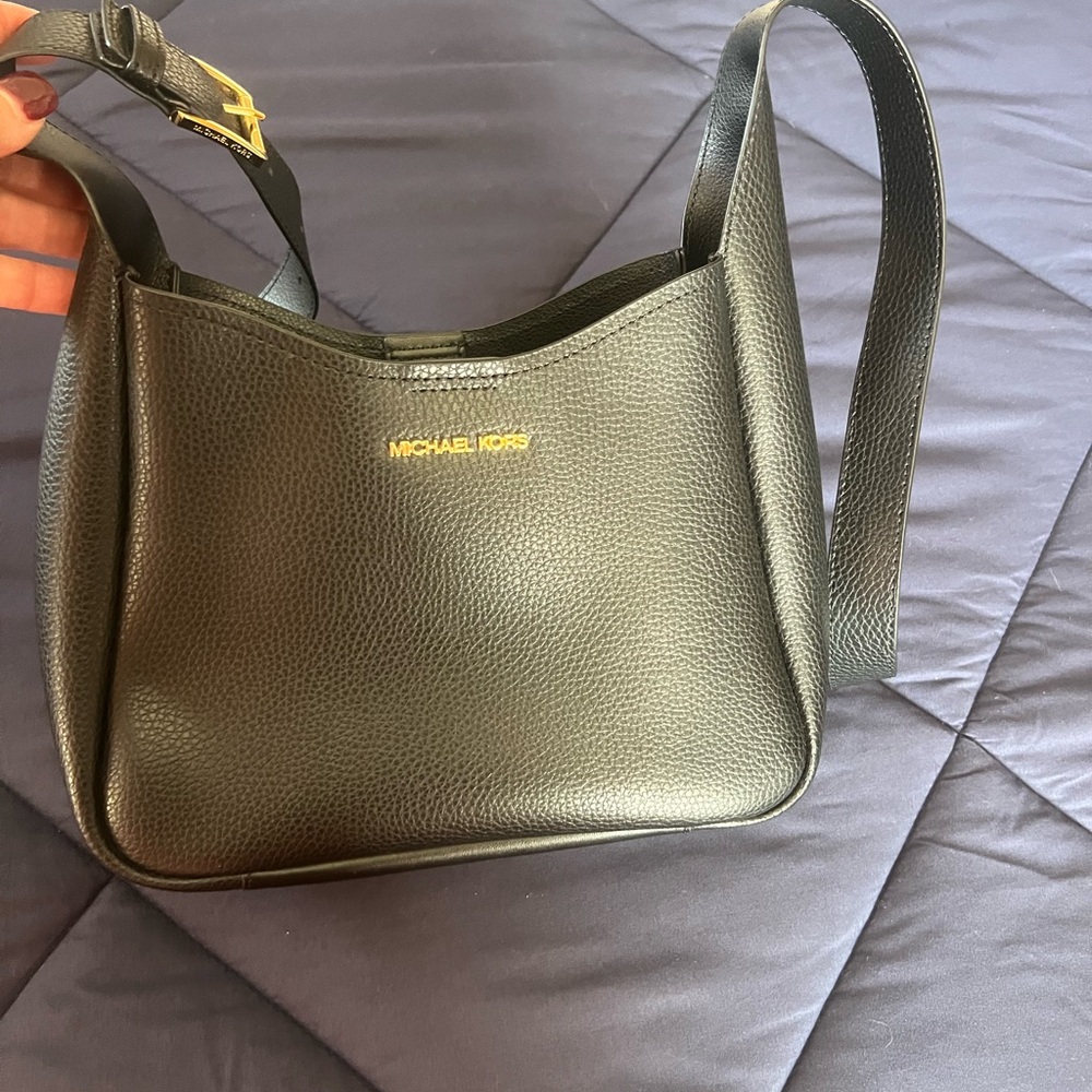 Michael Kors Black Leather Shoulder Bag